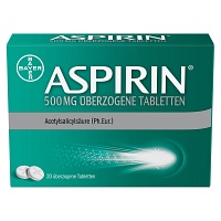 ASPIRIN 500 mg überzogene Tabletten - 20St - Kopfschmerzen und Migräne