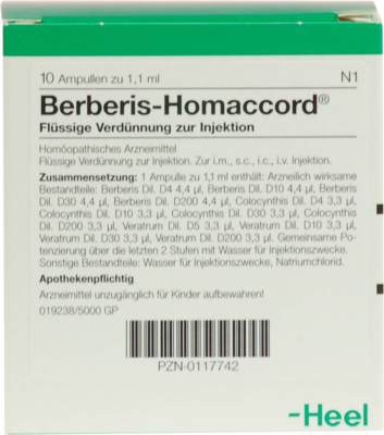 BERBERIS HOMACCORD Ampullen 10 St