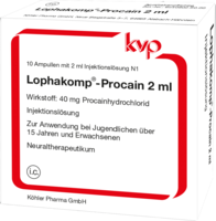 LOPHAKOMP Procain 2 ml Injektionslösung - 10X2ml