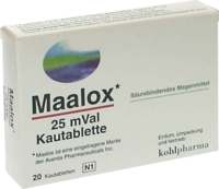MAALOX 25 mVal Kautabletten - 20St