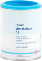 BIOCHEMIE DHU 3 Ferrum phosphoricum D 6 Tabletten - 1000St - Dhu Nr. 3 & 4