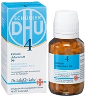 BIOCHEMIE DHU 4 Kalium chloratum D 6 Tabletten - 80St - Dhu Nr. 3 & 4