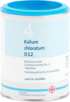 BIOCHEMIE DHU 4 Kalium chloratum D 12 Tabletten - 1000St - Dhu Nr. 3 & 4