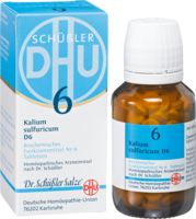 BIOCHEMIE DHU 6 Kalium sulfuricum D 6 Tabletten - 80St - Dhu Nr. 5 & 6