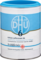 BIOCHEMIE DHU 6 Kalium sulfuricum D 6 Tabletten - 1000St - Dhu Nr. 5 & 6