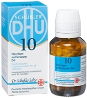 BIOCHEMIE DHU 10 Natrium sulfuricum D 6 Tabletten - 80St - Dhu Nr. 9 & 10