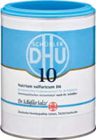 BIOCHEMIE DHU 10 Natrium sulfuricum D 6 Tabletten - 1000St - Dhu Nr. 9 & 10