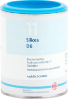BIOCHEMIE DHU 11 Silicea D 6 Tabletten - 1000St - Dhu Nr. 11 & 12