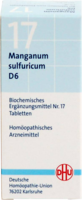 BIOCHEMIE DHU 17 Manganum sulfuricum D 6 Tabletten - 80St - Dhu Nr. 13 - 18