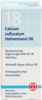 BIOCHEMIE DHU 18 Calcium sulfuratum D 6 Tabletten - 80St - Dhu Nr. 13 - 18