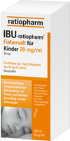 IBU RATIOPHARM Fiebersaft für Kinder 20 mg/ml - 100ml - Grippe & Fieber