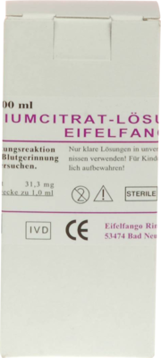 NATRIUMCITRAT-Lösung 3,13% Eifelfango 100 ml