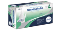 HANDSCHUHE Einmal Latex puderfrei L - 100St