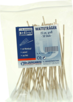 WATTESTÄBCHEN Holz 15 cm großer Kopf - 50St