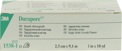 DURAPORE Silkpflaster 2,5 cmx9,1 m Rolle 12 St