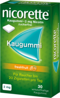 NICORETTE 2 mg freshfruit Kaugummi - 30St - Raucherentwöhnung