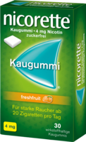 NICORETTE 4 mg freshfruit Kaugummi - 30St - Raucherentwöhnung