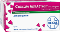 CETIRIZIN HEXAL Saft bei Allergien - 150ml - Allergie allgemein