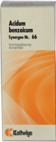 SYNERGON KOMPLEX 66 Acidum benzoicum Tropfen - 50ml