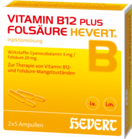 VITAMIN B12 plus Folsäure Hevert á 2 ml Ampullen - 2X5St - Hevert