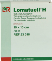 LOMATUELL H Salbentüll 10x10 cm steril - 50St