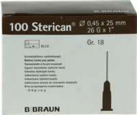 STERICAN Kanülen Luer-Lok 0,45x25 mm Gr.18 braun - 100St - Einmalspritzen & Kanülen