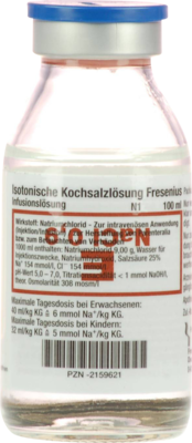 KOCHSALZLÖSUNG 0,9% Glasfl.Fresenius 100 ml