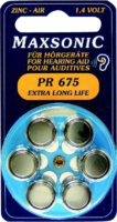 BATTERIEN f.Hörgeräte Maxsonic PR675 - 6St