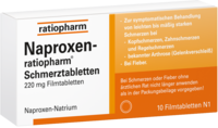 NAPROXEN ratiopharm Schmerztabl. Filmtabletten - 10St - Regelschmerzen