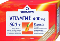 GESUNDFORM Vitamin E 400 mg Kapseln - 60St