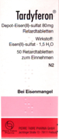 TARDYFERON Depot-Eisen(II)-sulfat 80 mg Retardtab. - 50St - Eisen