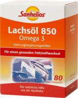SANHELIOS Lachsöl 850 Omega-3 Kapseln - 80St - Omega-3-Fettsäuren