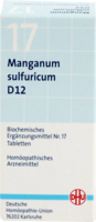 BIOCHEMIE DHU 17 Manganum sulfuricum D 12 Tabl. - 200St - Dhu Nr. 13 - 18