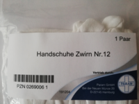 HANDSCHUHE Zwirn Gr.12 - 2St