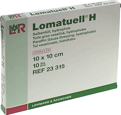 LOMATUELL H Salbentüll 10x10 cm steril 10 St