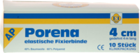 PORENA elast.Mullbinde 4 cm weiß o.Cello - 10St