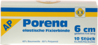 PORENA elast.Mullbinde 6 cm weiß o.Cello - 10St