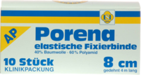 PORENA elast.Mullbinde 8 cm weiß o.Cello - 10St