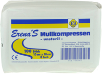 ERENA Mullkompr.10x10 cm unsteril 8fach - 100St