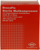 DRACOFIX PEEL Kompressen 7,5x7,5 cm steril 8fach - 25X2St