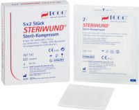 ROGG STERIWUND Kompr.10x10 cm steril 8fach - 5X2St