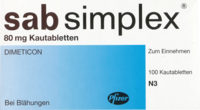 SAB simplex Kautabletten - 100St - Blähungen & Krämpfe
