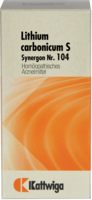 SYNERGON KOMPLEX 104 Lithium carbonicum S Tabl. - 100St