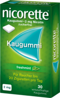 NICORETTE 2 mg freshmint Kaugummi - 30St - Raucherentwöhnung