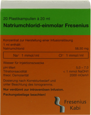 NATRIUMCHLORID-einmol.Fresenius PE-Amp.Inf.-L.-K. 20X20 ml