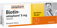 BIOTIN RATIOPHARM 5 mg Tabletten - 90St - Für Haut, Haare & Knochen