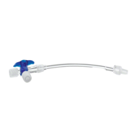 DISCOFIX C Dreiwegehahn blau m.10 cm Schlauch - 1St