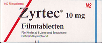 ZYRTEC 10 mg Filmtabletten - 100St - Allergie allgemein
