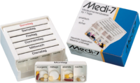 MEDI 7 Medikamentendos.f.7 Tage weiß - 1St - Tablettenteiler & -dispenser
