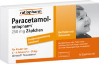 PARACETAMOL ratiopharm 250 mg Kleinkdr.-Suppos. - 10St - Grippe & Fieber